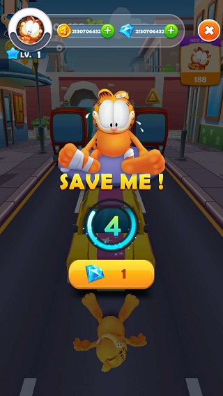 加菲猫跑酷破解版无限金币钻石 v3.5.3安卓版 - 手机应用介绍