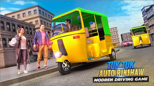 城市三轮车驾驶游戏(New Tuk Tuk Auto Rickshaw) v1.0安卓版 - 手机应用介绍