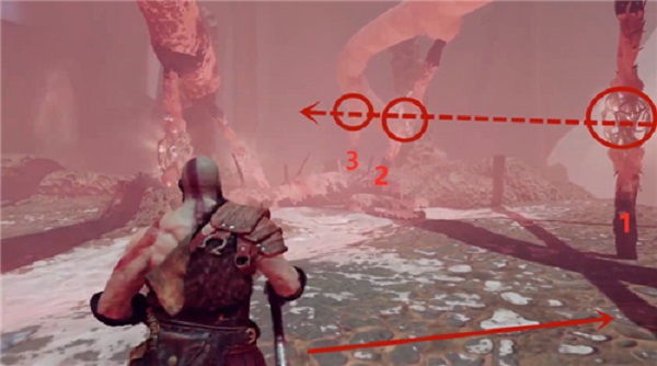 战神4世界之光藤蔓怎么砍-同时切断三个藤蔓方法