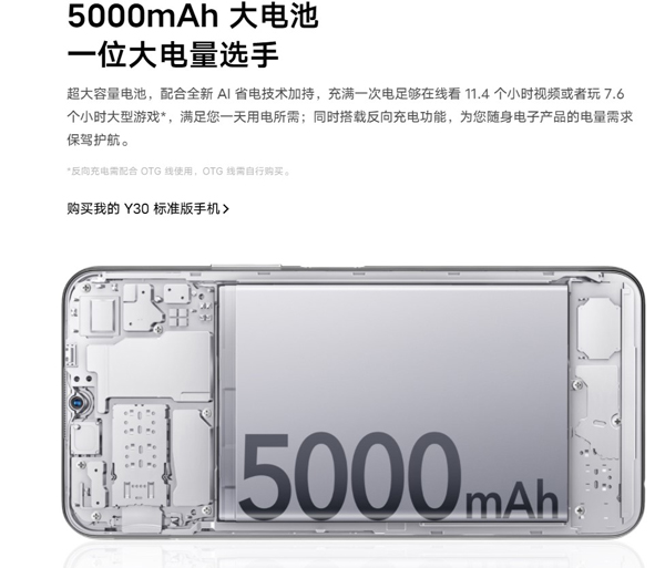 vivoy30电池毫安有多少