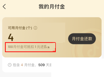 抖音月付金是什么